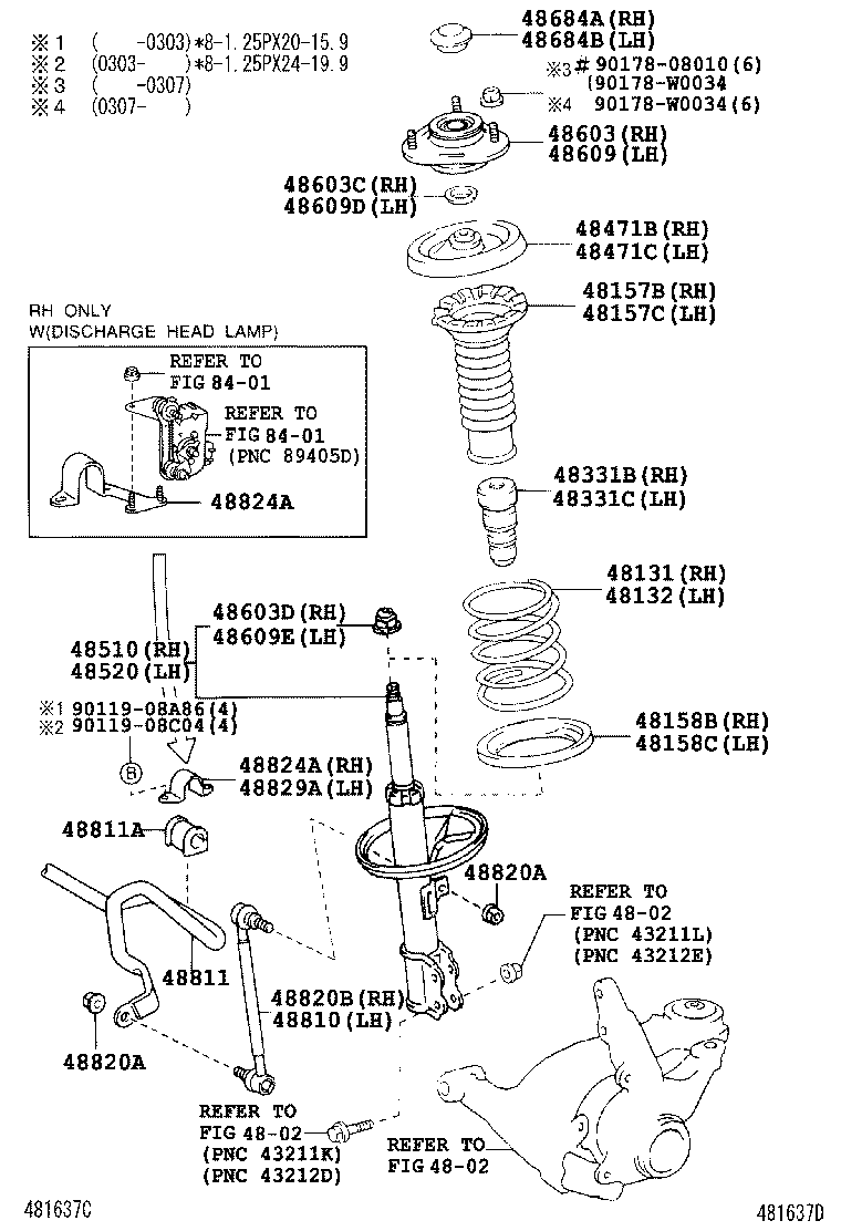 Отбойник амортизатора переднего Toyota Corolla e120 (2001-2006)