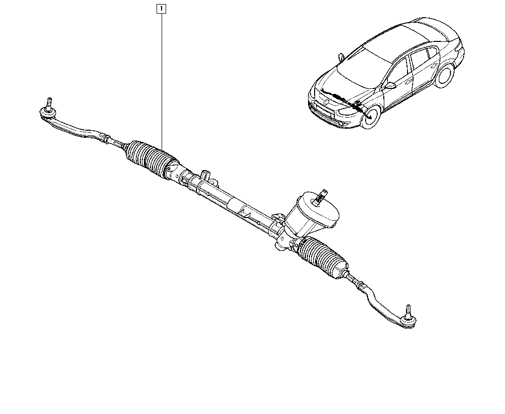 Рейка рулевая в сборе Renault Megane 3 (2009-2014)