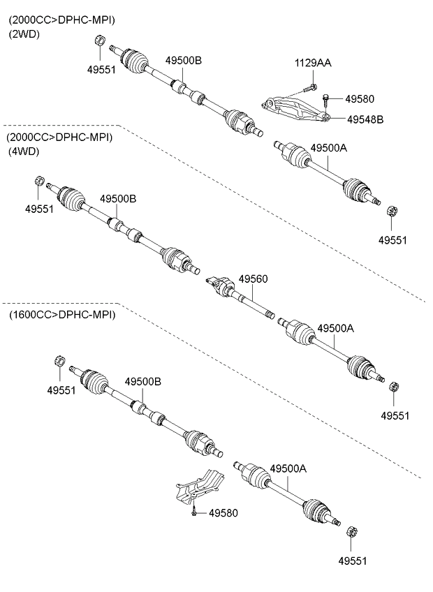 Подшипник подвесной переднего привода KIA Sportage 3 (2010-2015)