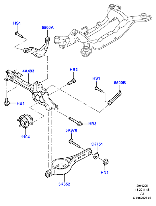 Рычаг задний верхний Ford Mondeo 4 (2007-2015)