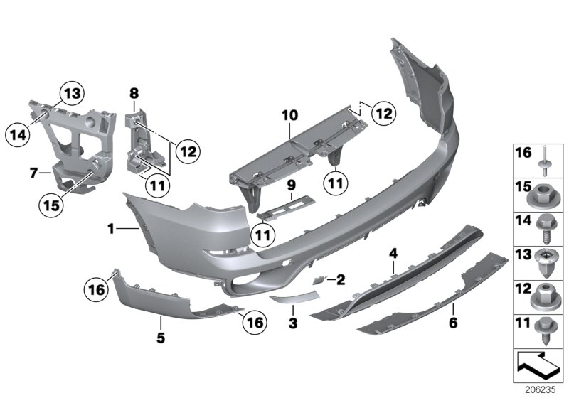 Спойлер заднего бампера BMW X5 E70 (2010-2014)