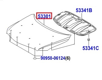 Капот Toyota Corolla e150 (2006-2012)