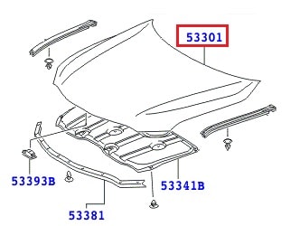 Капот Toyota Camry v40 (2006-2011)