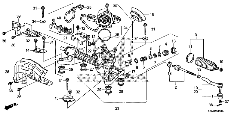 Пыльник рейки рулевой Honda CR-V 4 (2012-2016)