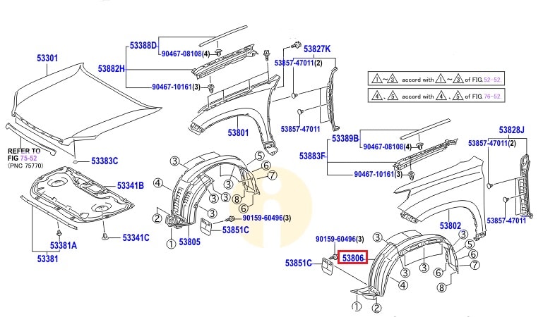 Подкрылок передний левый Toyota Prado 150 (2009-н.в.)