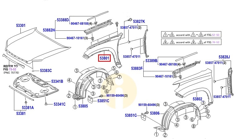 Крыло переднее правое Toyota Prado 150 (2009-н.в.)