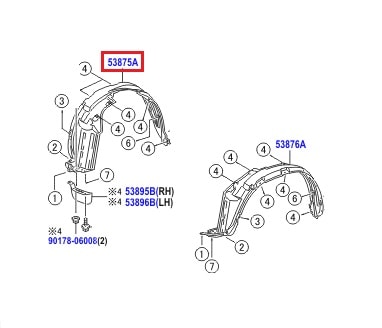 Подкрылок передний правый Toyota Rav 4 III (2005-2013)