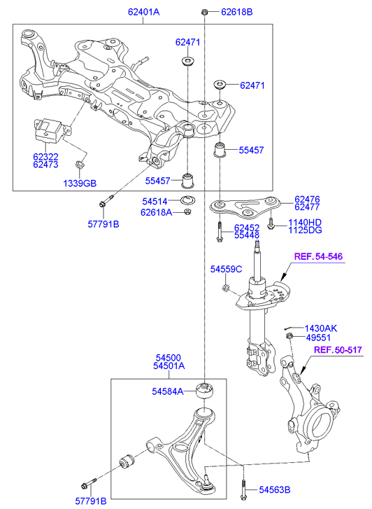 Рычаг передний левый Hyundai i40 (2012-н.в.)