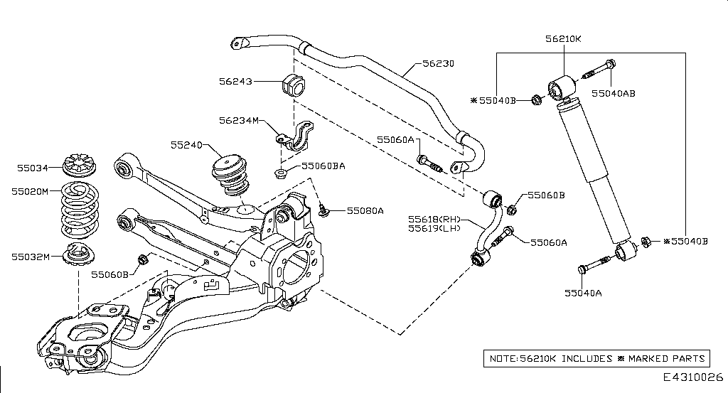 Отбойник амортизатора заднего Nissan Qashqai J11 (2013-2017)