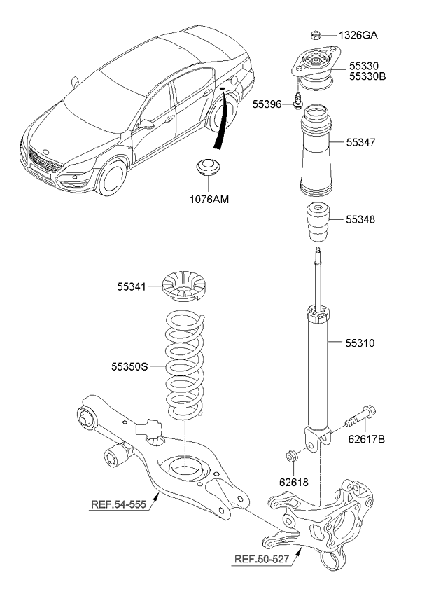 Отбойник амортизатора заднего KIA Optima 3 (2010-2016)