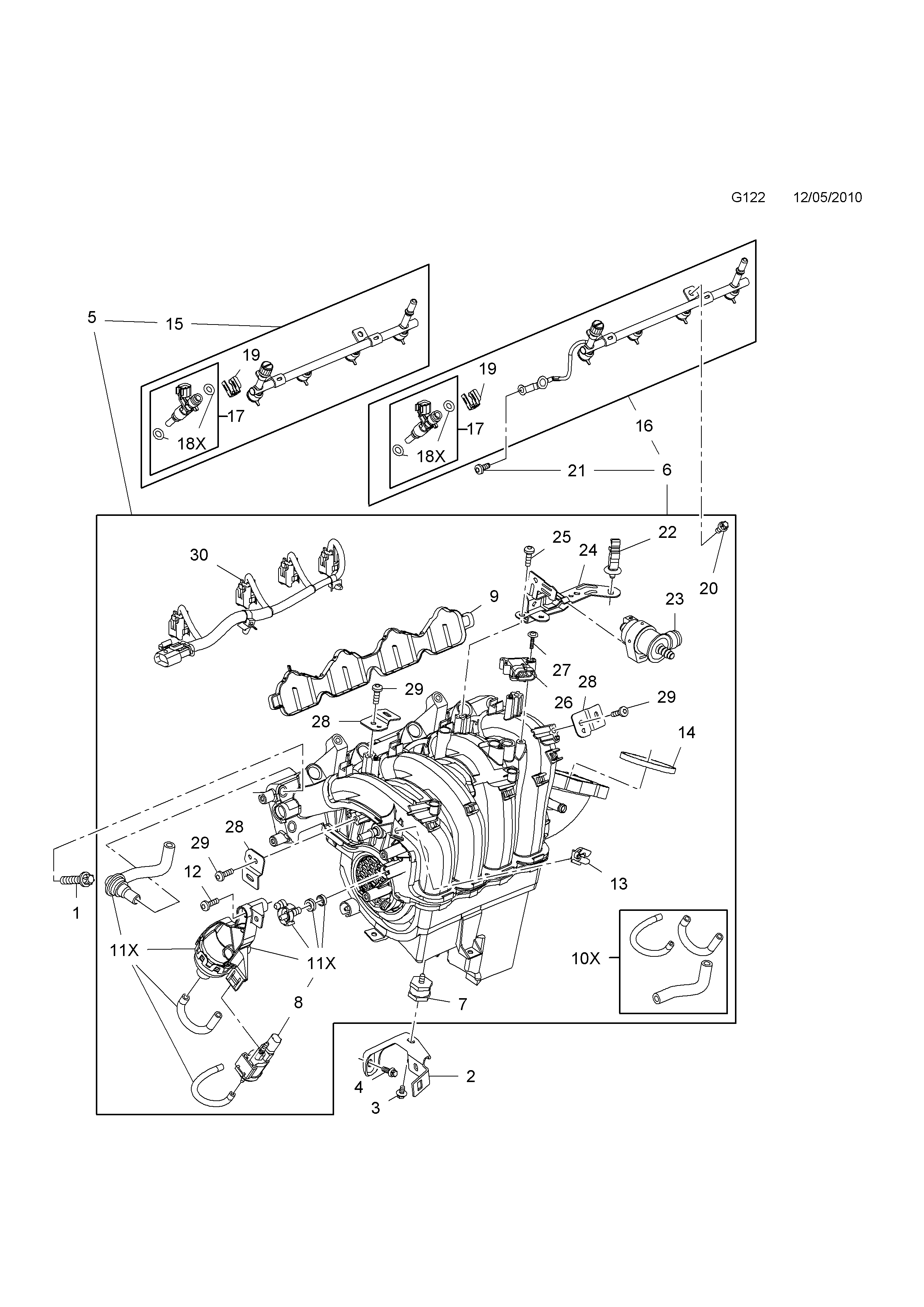 Впускной коллектор z18xer схема