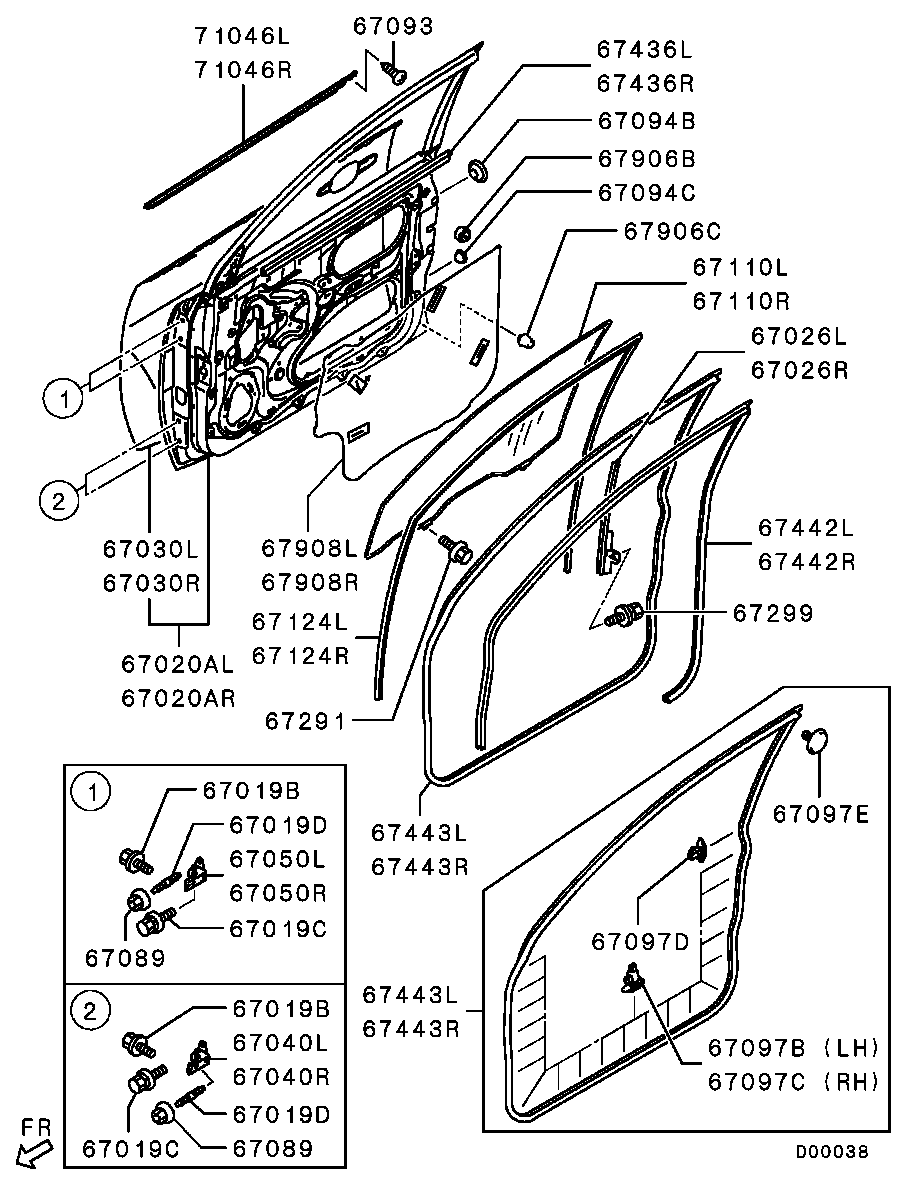 Дверь передняя правая Mitsubishi L200 4 (2006-2016)