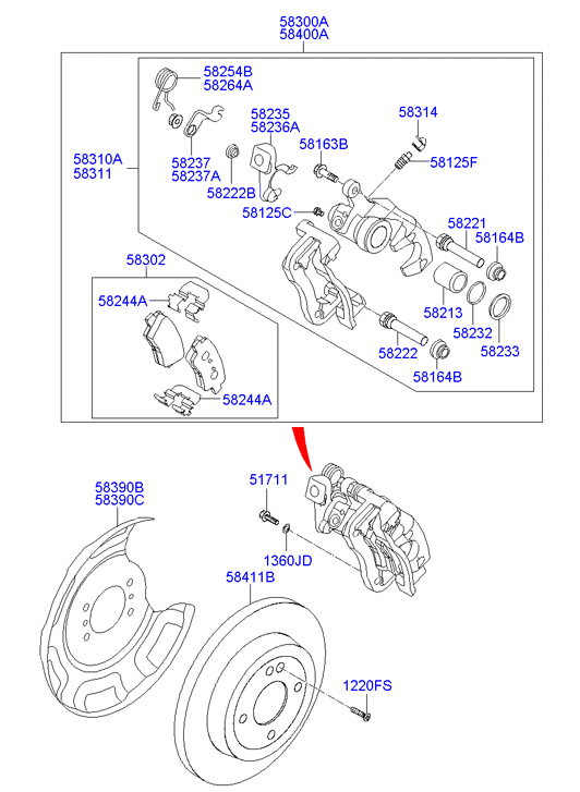 Поршень суппорта заднего Hyundai Solaris (2010-н.в.)