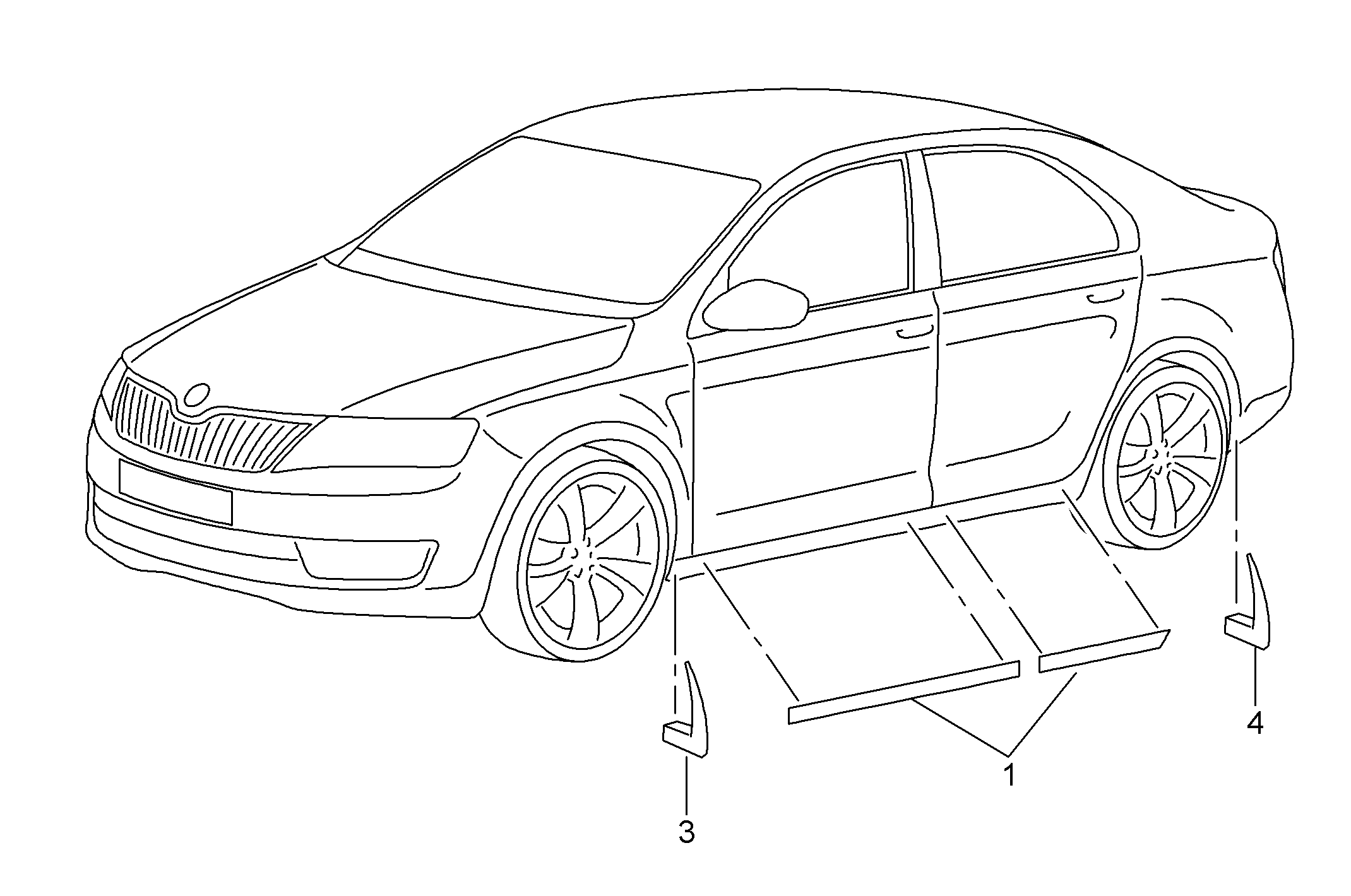 Шкода октавия карандашом рисунок