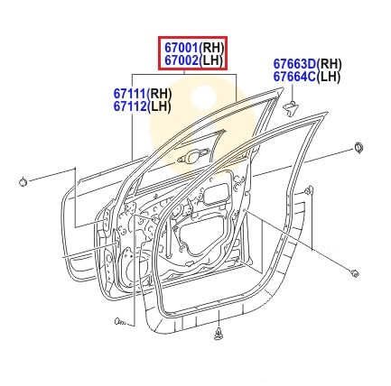 Дверь передняя правая Toyota Rav 4 III (2005-2013)