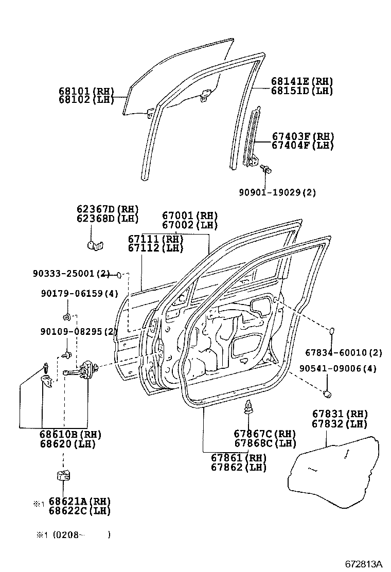 Дверь передняя правая Toyota L Cruiser 100 (2002-2007)