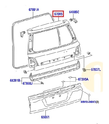 Крышка а Toyota L Cruiser 200 (2007-2015)