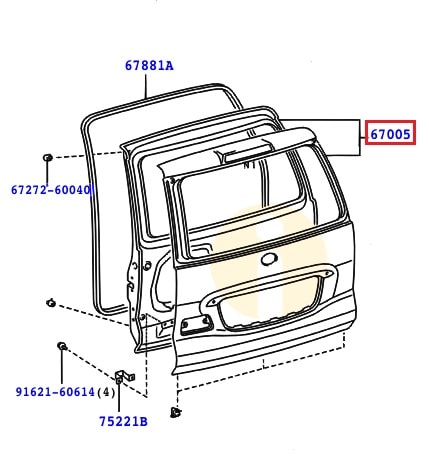 Дверь а Toyota Prado 120 (2002-2009)