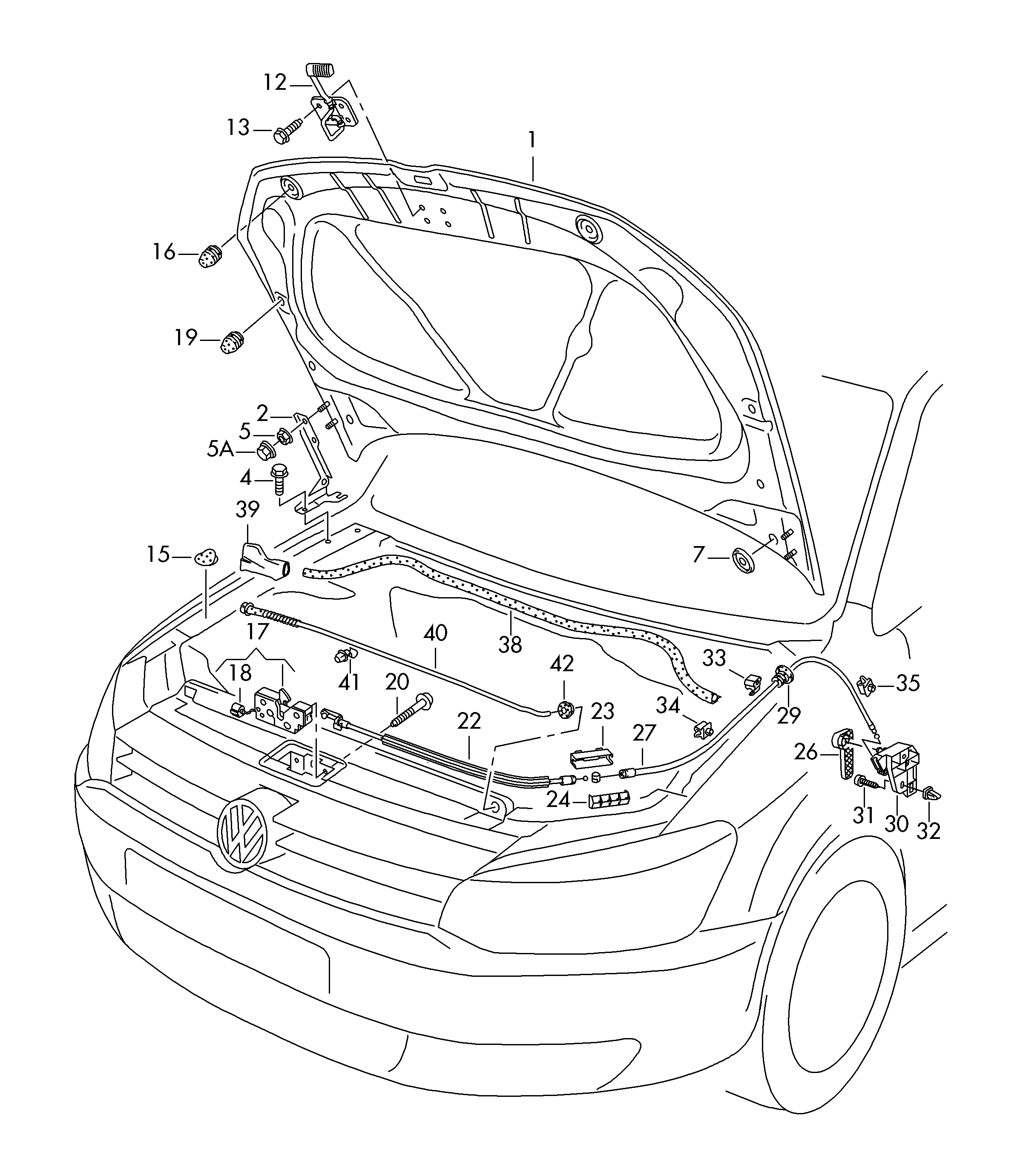 Капот Volkswagen Polo sedan (2010-н.в.)