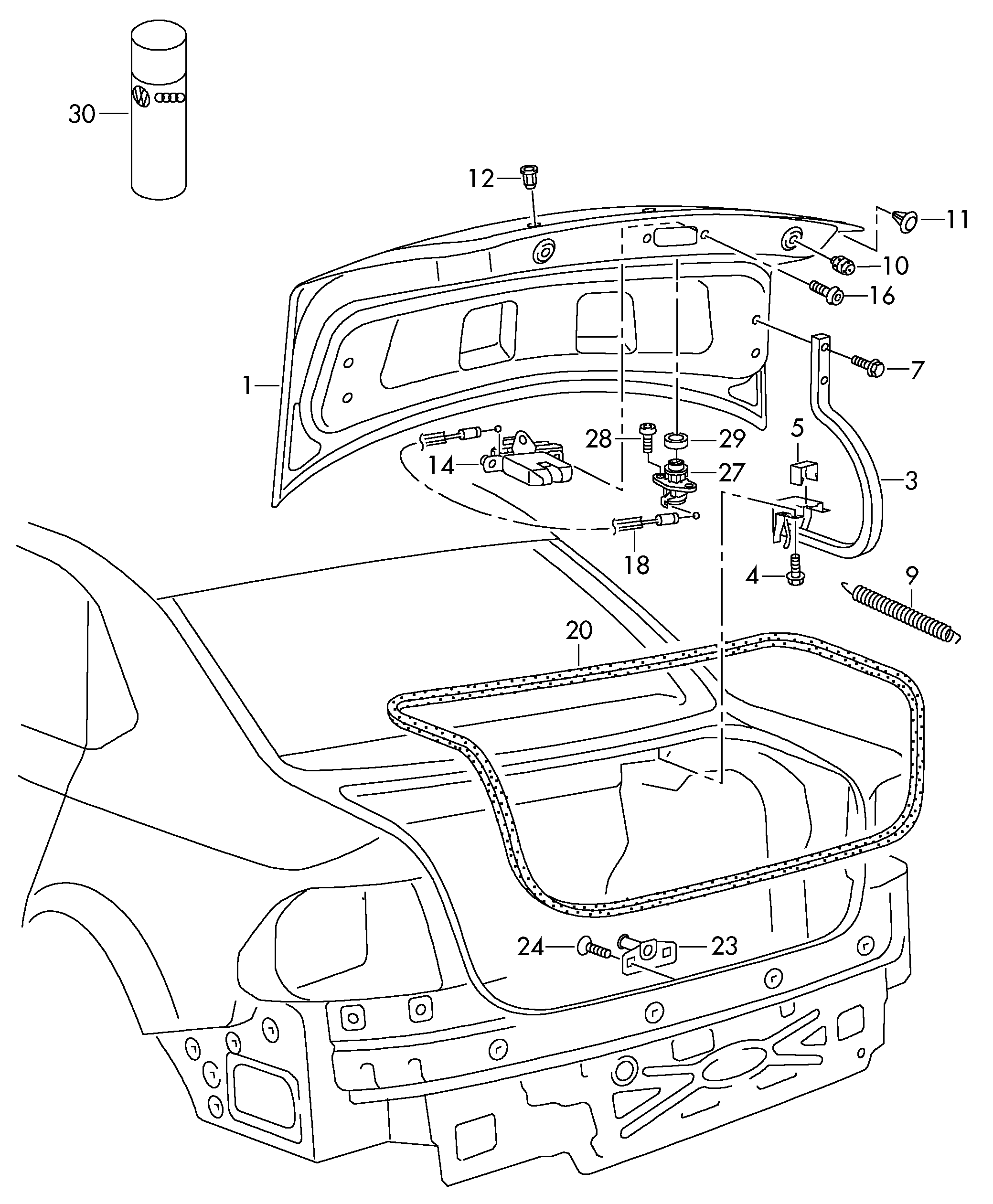 Крышка а Volkswagen Polo sedan (2010-н.в.)