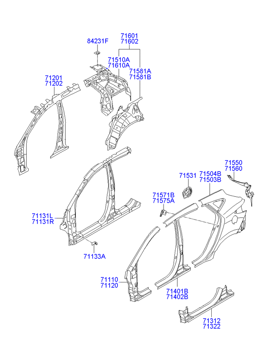 Крыло заднее левое Hyundai ix35 (2009-2015)