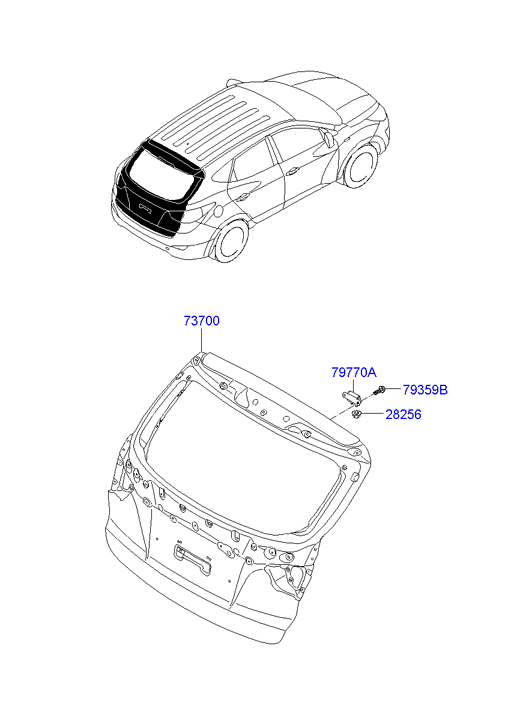 Крышка багажника Hyundai ix35 (2009-2015)