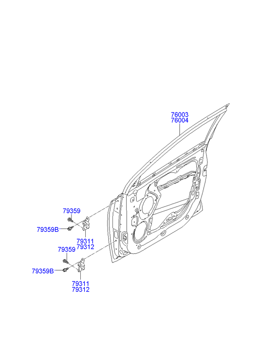 Дверь передняя левая Hyundai ix35 (2009-2015)