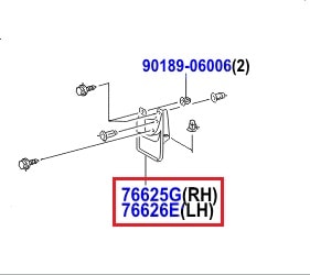 Брызговик задний правый Toyota Prado 120 (2002-2009)