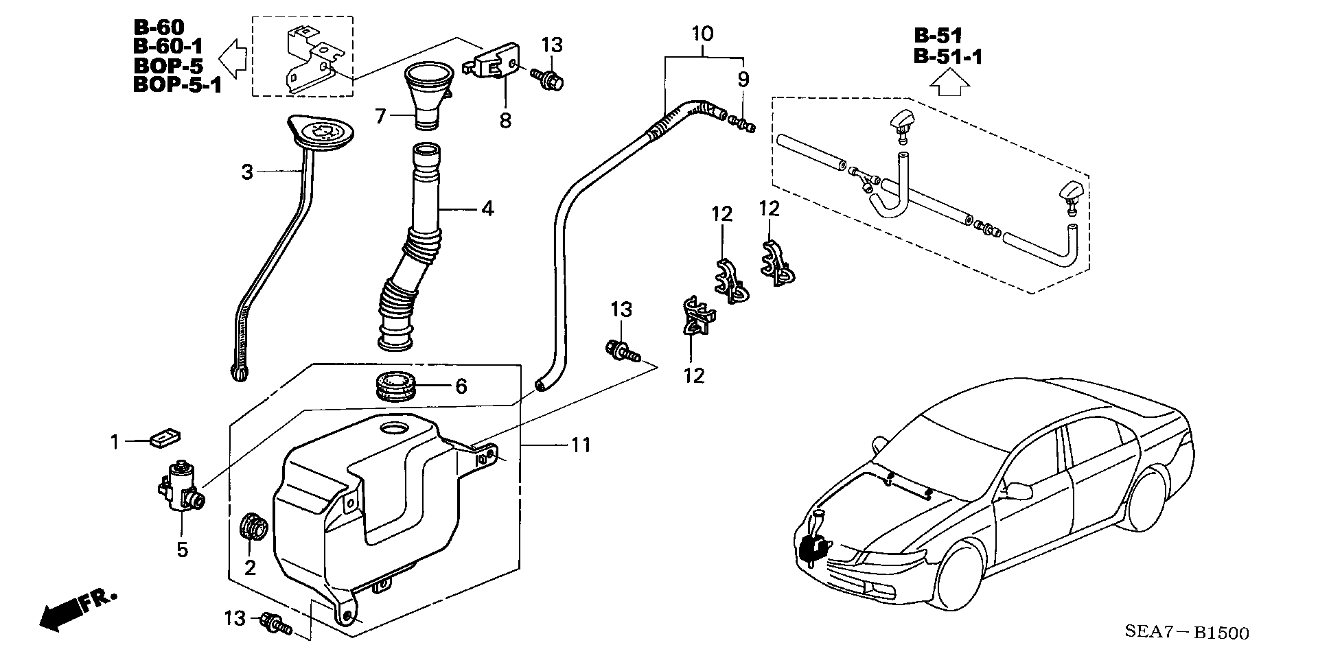 Насос омывателя Honda Accord 7 (2002-2007)