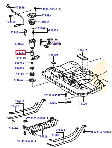 Насос топливный Toyota Camry v30 (2001-2006)