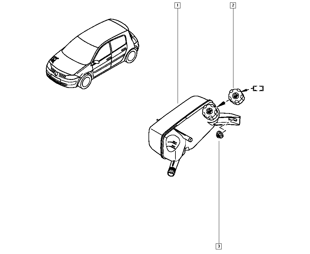 Бачок расширительный Renault Megane 2 (2003-2009)