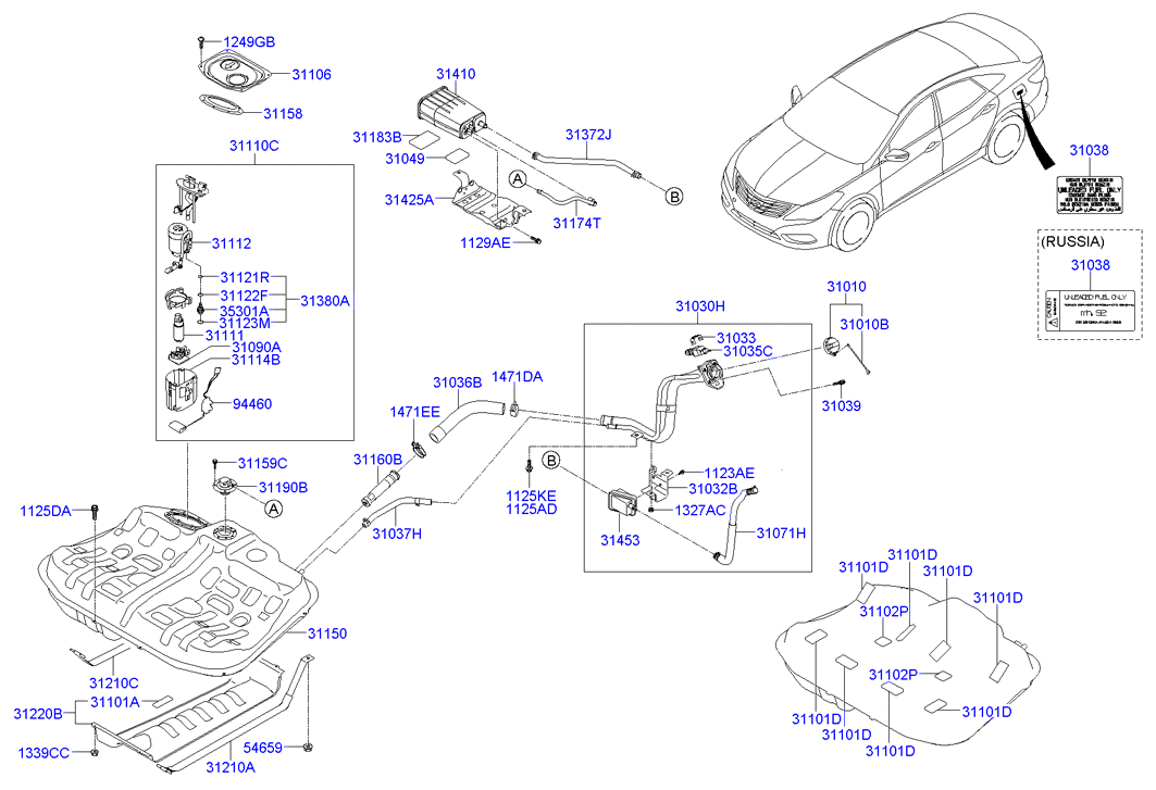 Модуль бензонасоса Hyundai i40 (2012-н.в.)