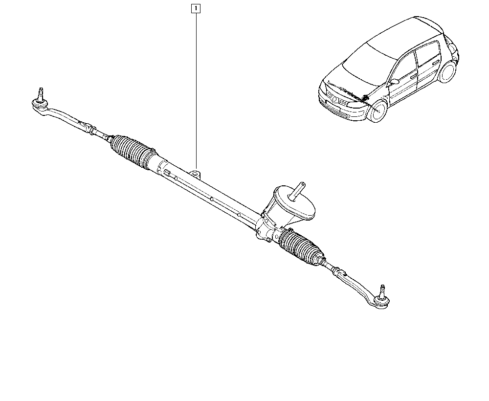 Рейка рулевая в сборе Renault Megane 2 (2003-2009)