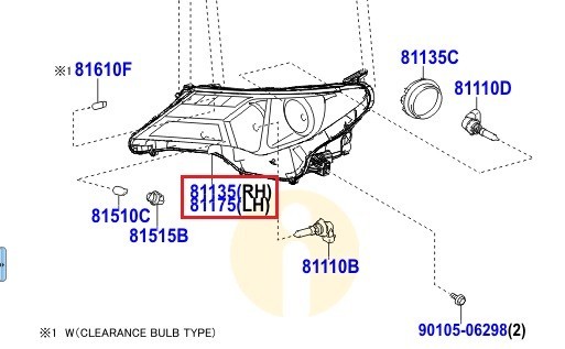 Фара правая Toyota Rav 4 IV ксенон (2013-н.в.)