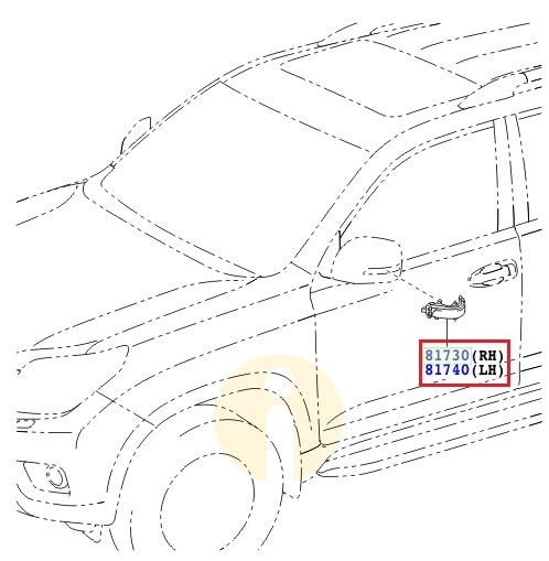 Повторитель поворота правый (зеркало) Toyota Prado 150 (2009-н.в.)