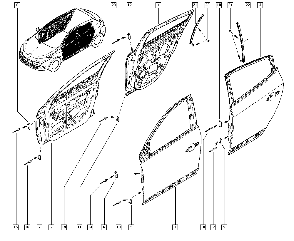 Дверная карта рено флюенс