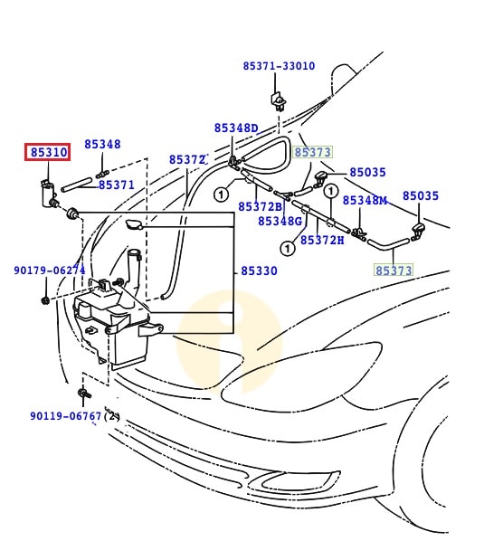 Насос омывателя Toyota Camry v30 (2001-2006)