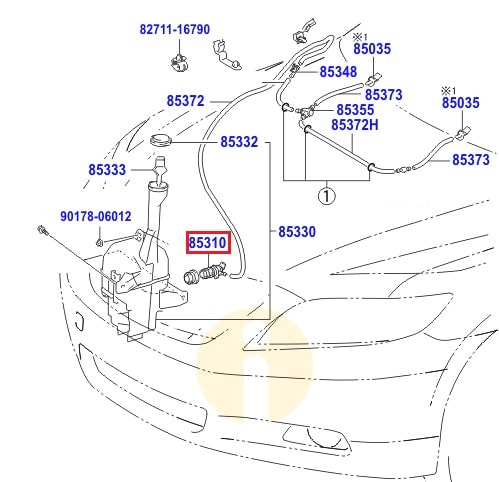 Насос омывателя Toyota Camry v40 (2006-2011)