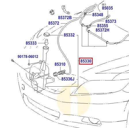 Бачок омывателя Toyota Camry v40 (2006-2011)