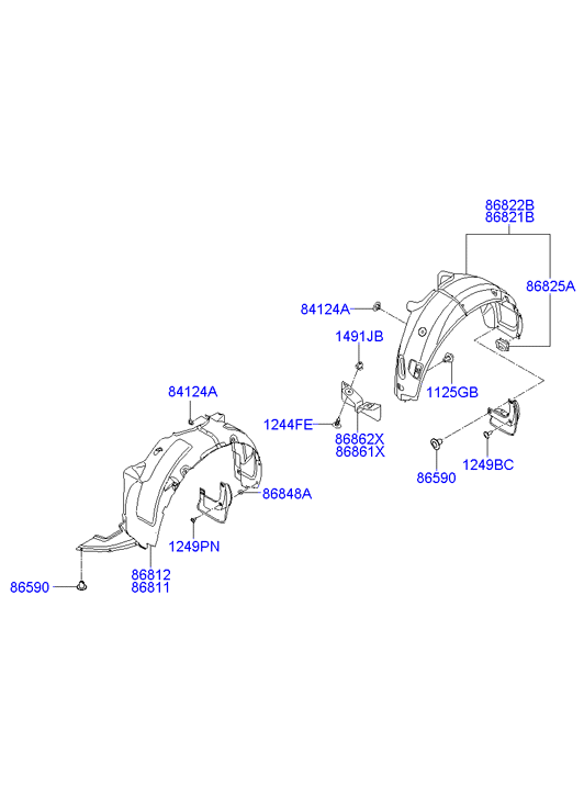 Подкрылок передний левый Hyundai i30 I (2007-2012)