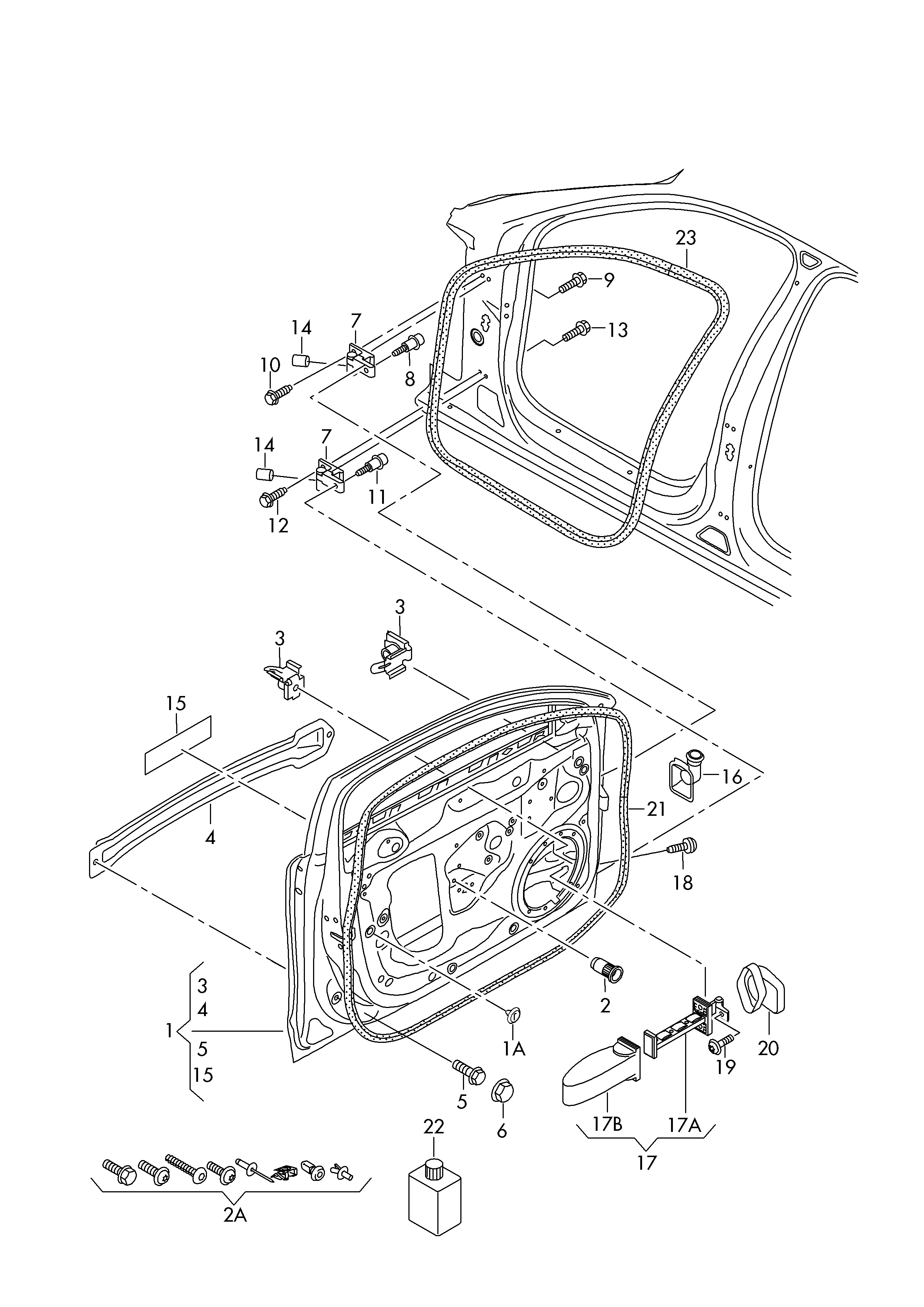 Дверь передняя левая Audi A4 B8 (2007-2015)