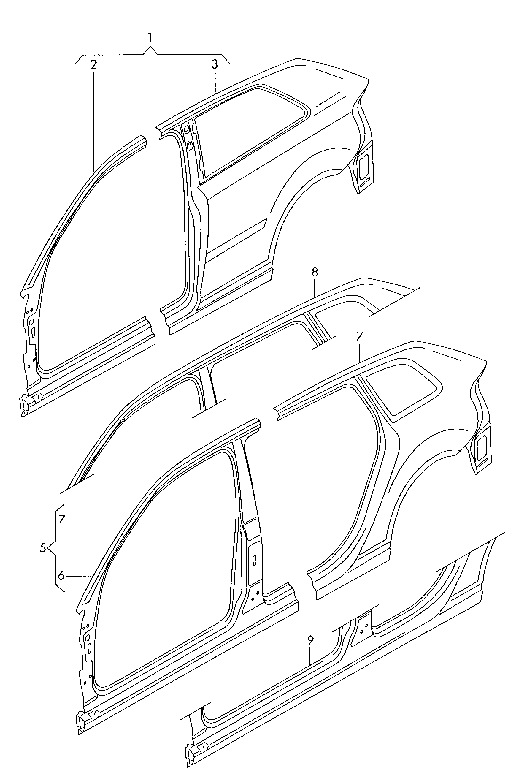 Крыло заднее правое Audi A3 8P (2003-2013)