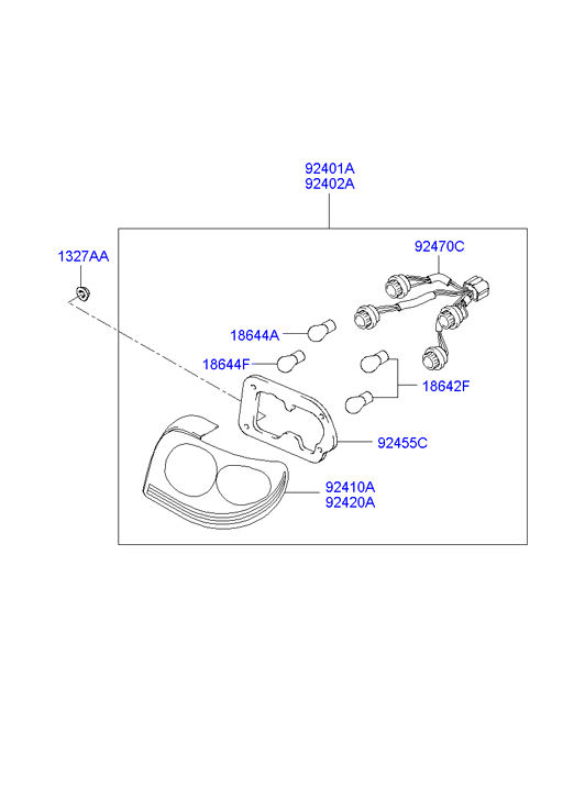 Фонарь левый Hyundai Sonata 4 (2001-2012)