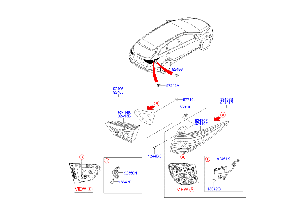 Фонарь правый внешний Hyundai i40 (2012-н.в.)