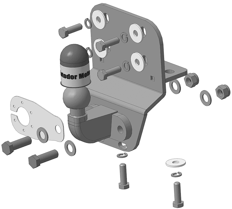 Фаркоп Motodor для Toyota Land Cruiser Prado 150 (2009-2022)