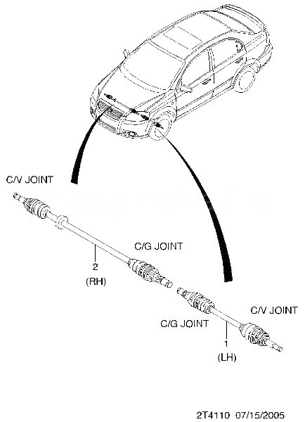 Привод правый в сборе Chevrolet Aveo T250 (2006-2012)