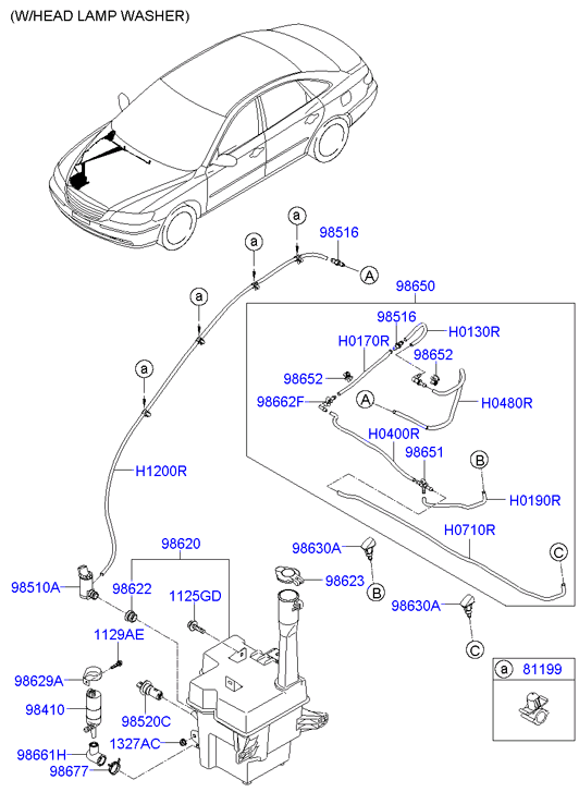 Насос омывателя Hyundai Sonata 4 (2001-2012)