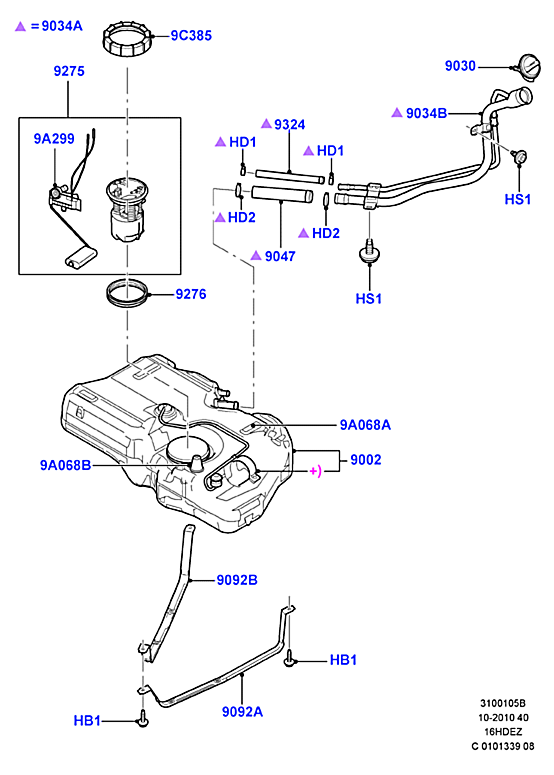 Насос топливный в сборе Ford Fusion (2002-2012)