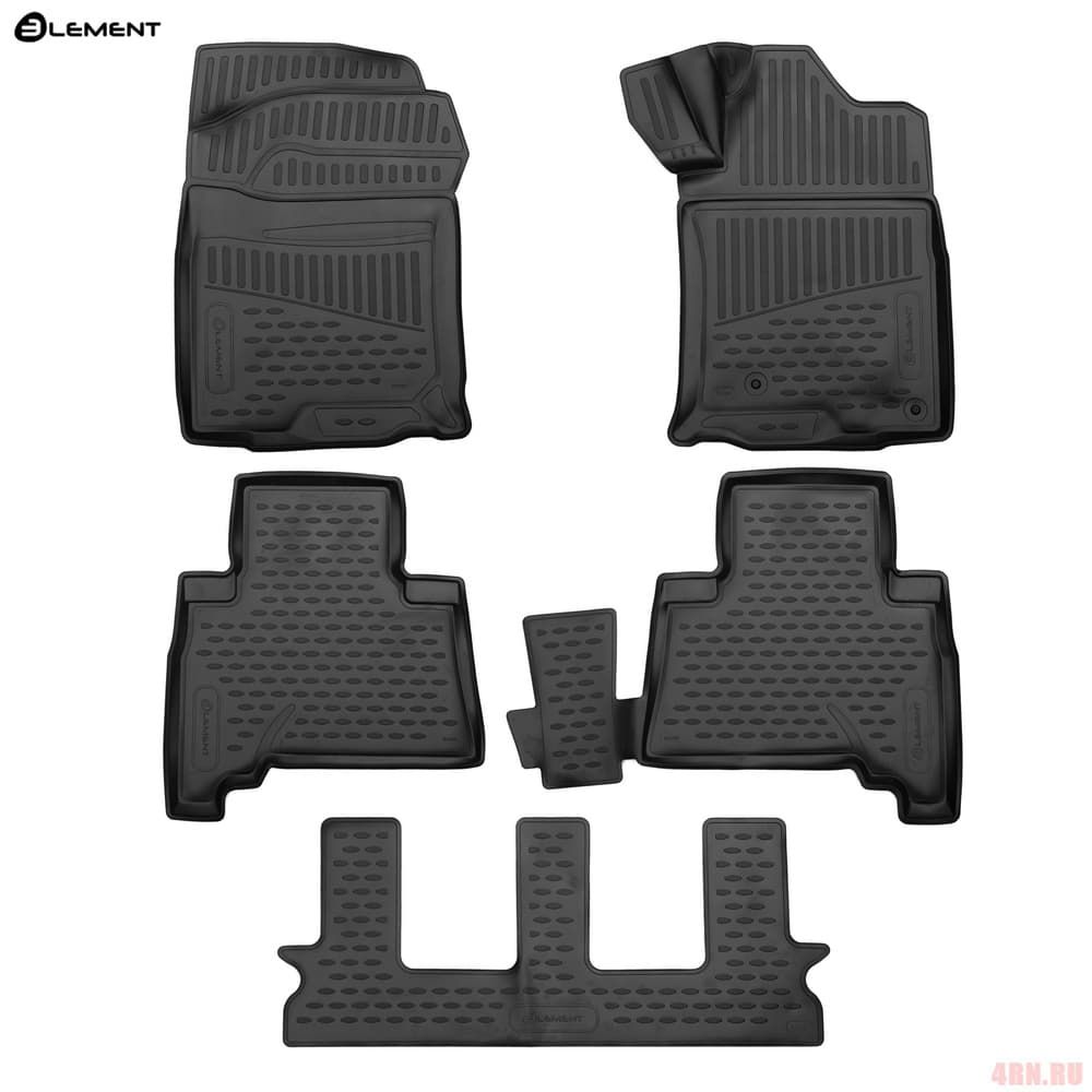 Коврики 3D салона для Toyota Land Cruiser Prado 150 (2009-2017) 5шт.