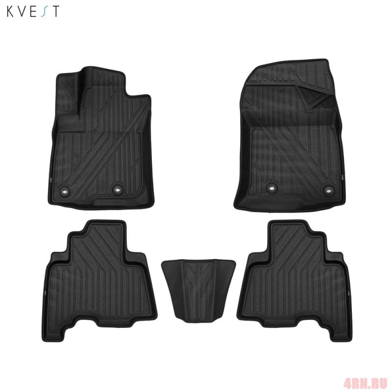 Коврики в салон 3D Kvest для Toyota Land Cruiser Prado 150 (2013-2022) 5 шт.